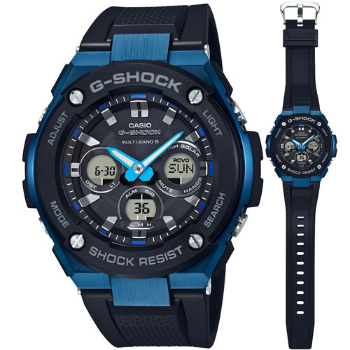 他サイト： カシオ 【国内正規品】G-SHOCK(ジーショック) G-STEELソーラー電波 メンズタイプ GST-W300G-1A2JF[の商品画像