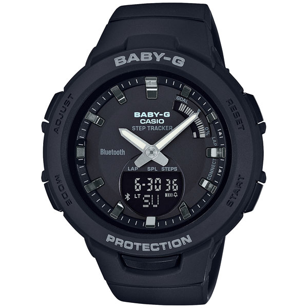他サイト： カシオ 【国内正規品】BABY-G G-SQUADクオーツ レディースタイプ BSA-B100-1AJF[BSAB1001AJFの商品画像