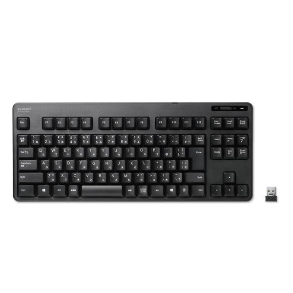 他サイト： エレコム TK-FDM105TXBK 2.4GHzワイヤレス キーボード メンブレン式 コンパクトサイズ(ブラック)[TKFDMの商品画像