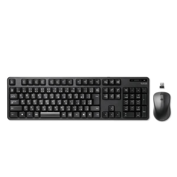 他サイト： エレコム TK-FDM106MBK 2.4GHzワイヤレス キーボード メンブレン式 フルサイズ マウス付(ブラック)[TKFDの商品画像