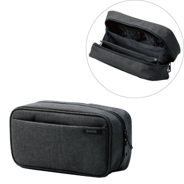 他サイト： エレコム BMA-GP14BK オーガナイズポーチ ストレージタイプ(ブラック)[BMAGP14BK] 返品種別Aの商品画像