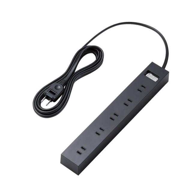 他サイト： エレコム ECT-1530BK コンセント電源タップ 延長コード 2P 10個口 3m 一括スイッチ マグネット 雷サージ ホコの商品画像
