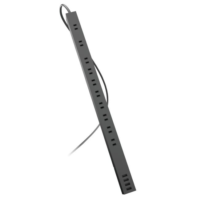 他サイト： エレコム ECT-1925BK 電源タップ 延長コード コンセント×10個口 USB-A×4ポート 24W 雷サージ 2.5m(の商品画像