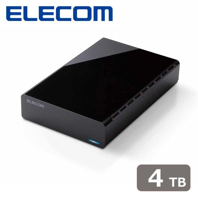 他サイト： エレコム|ELECOM ELD-HTV040UBK HDD 外付けハードディスク 4TB ファンレス静音設計 【 テレビ録画 4の商品画像