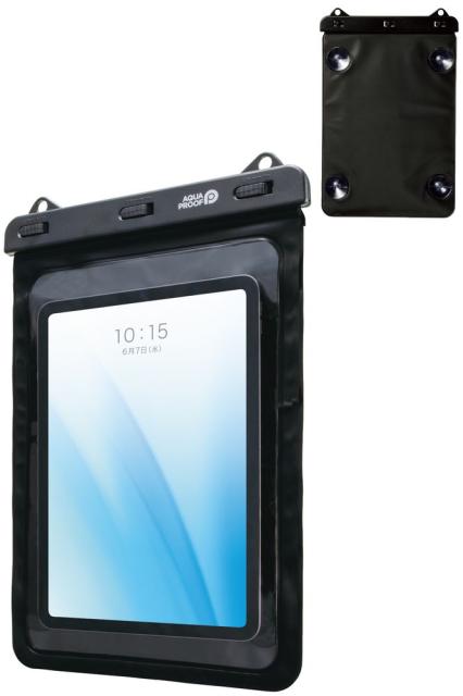 他サイト： エレコム TB-WPSB13BK 8.9〜13インチ対応 タブレットケース 防水ケース 汎用 IPX8 吸盤付き AQUA PRの商品画像