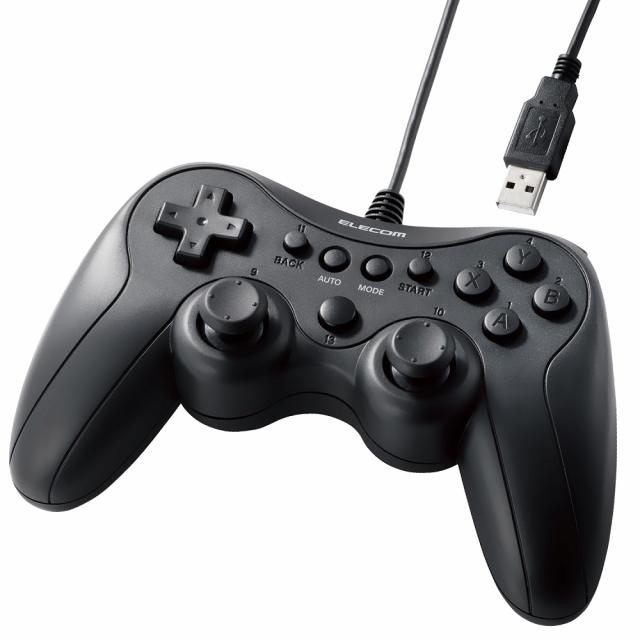 他サイト： エレコム JC-GP20SBK ELECOM GAMING 有線スタンダードゲームパッド USB接続 PS系ボタン配置[JCGPの商品画像