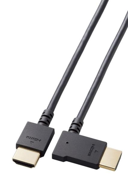 他サイト： エレコム CAC-HD14EYL10BK HDMIケーブル L字 やわらか 左向き 1m[CACHD14EYL10BK] 返品種の商品画像