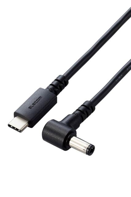 他サイト： エレコム DC-PDF20BK ノートPC用 充電ケーブル(USB Type-C/DC 5.5mmコネクター/60W) 2m[Dの商品画像