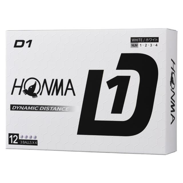 他サイト： 本間ゴルフ BT2401-WH D1ゴルフボール 2024年モデル 1ダース 12個入り(ホワイト)HONMA GOLF ホンマの商品画像