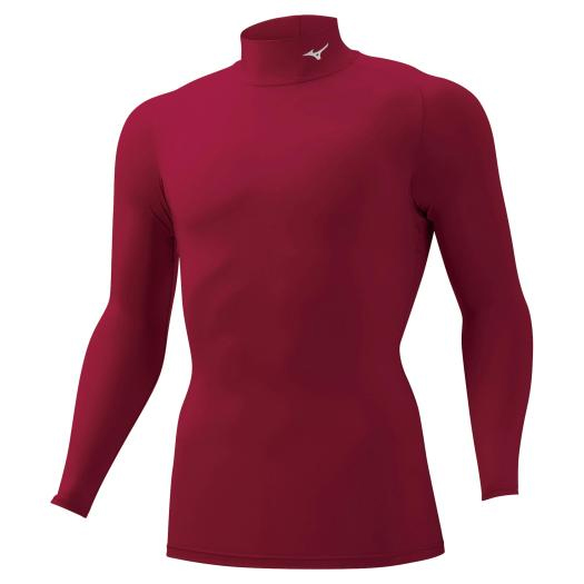他サイト： ミズノ 32MA115063L メンズ バイオギアシャツ ハイネック長袖(エンジ・サイズ:L)mizuno[32MA115063の商品画像