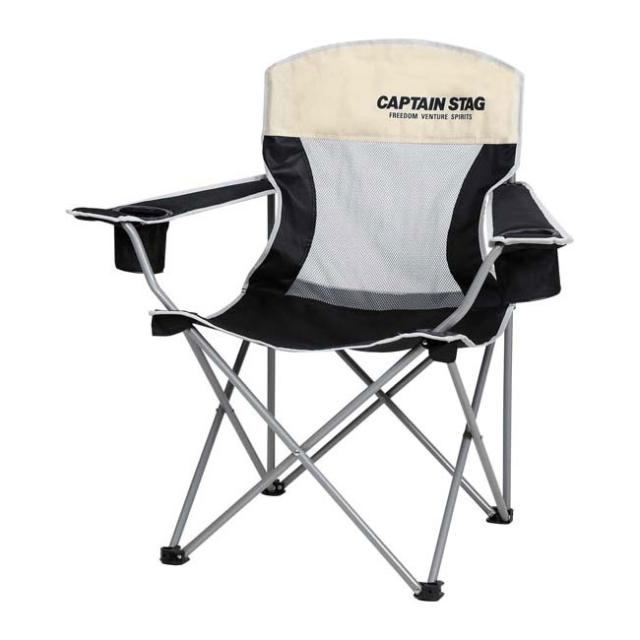 他サイト： キャプテンスタッグ UC-1607 ラコンテ メッシュラウンジチェア(ブラック)CAPTAIN STAG[UC1607] 返品種の商品画像