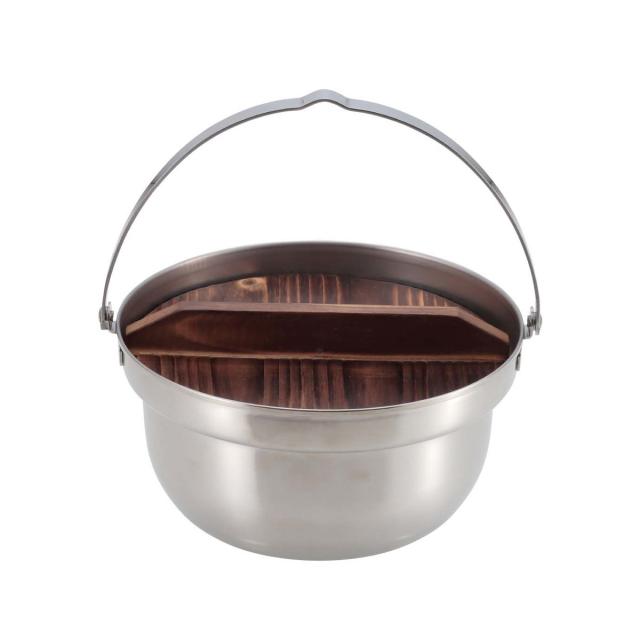 他サイト： キャプテンスタッグ UH-4124 木蓋付きキャンプ焚火鍋 18cm[UH4124キヤプテンスタツグ] 返品種別Aの商品画像