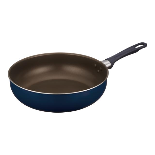他サイト： サーモス KFI-028D-NVY 【ガス火専用】炒め鍋 28cm ネイビーTHERMOS KITCHENplus デュラブルシの商品画像