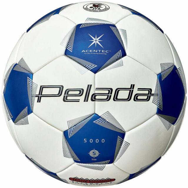 他サイト： モルテン F5K5001-WB サッカーボール 5号球 ペレーダ5000土用(スノーホワイトパール×メタリックブルー)molteの商品画像