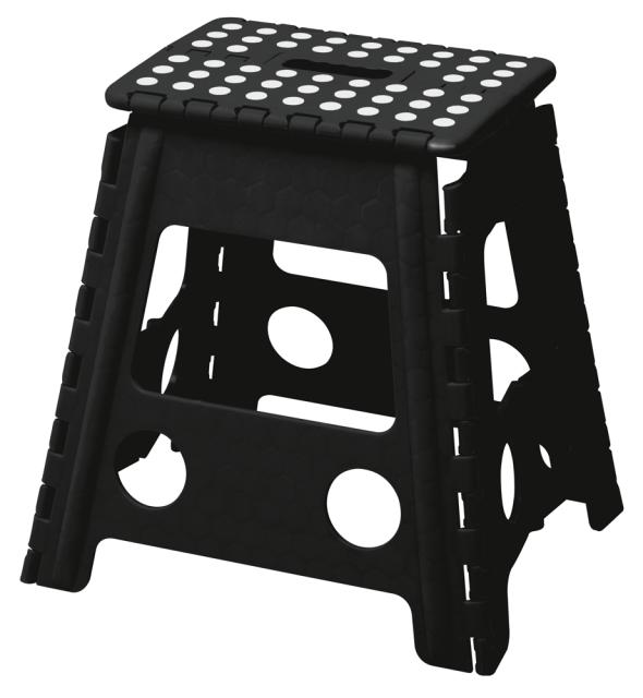 他サイト： トレードワン セノビ-ライト39CMブラツク セノ・ビーライト39cm(ブラック)折りたたみ踏み台[セノビライト39CMブラツクの商品画像