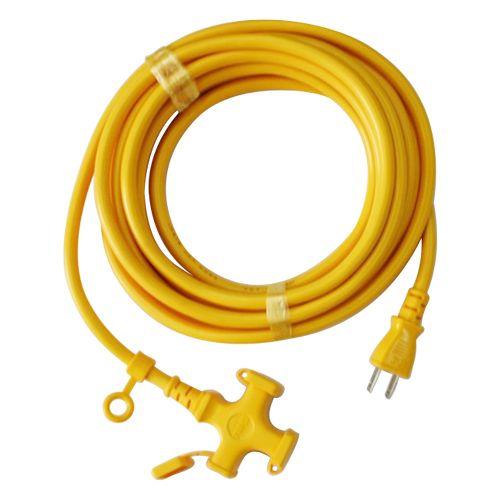 他サイト： 宏和工業 KM109-5 延長コード 5m 15A 2P 3口(イエロー)KOWA 電源コード[KM1095] 返品種別Bの商品画像