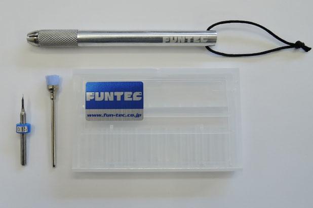 他サイト： ファンテック スジ彫りカーバイト0.15 スリムホルダーセット【SB-015SLIM】工具  返品種別Bの商品画像