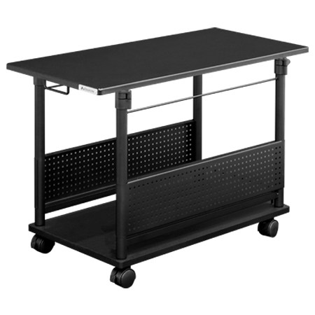 他サイト： バウヒュッテ BHD-820H-BK 昇降式L字デスク ワゴン (幅39cm×奥行82cm) ブラック・ラージタイプ[BHD82の商品画像