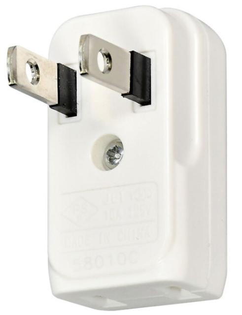 他サイト： ELPA A-372B(W) 電源タップ スペースアダプタ 縦型[A372BW] 返品種別Aの商品画像