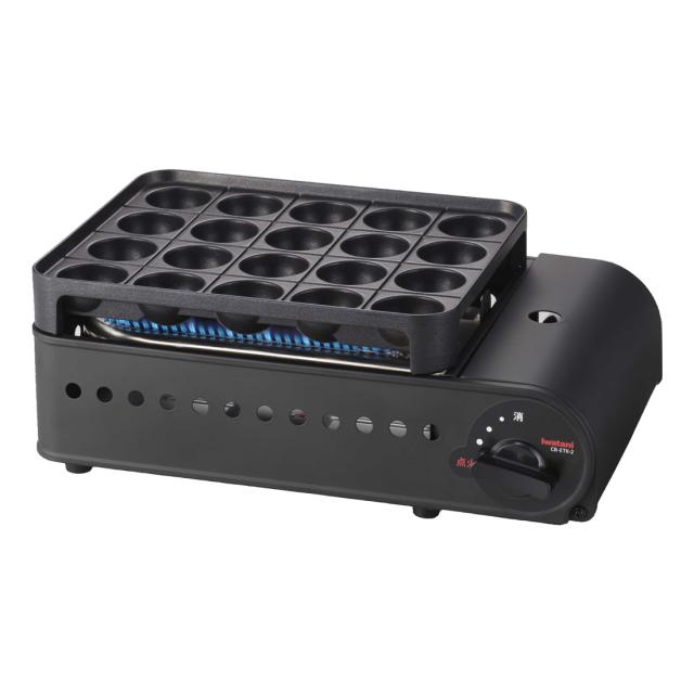 他サイト： イワタニ CB-ETK-2 カセットガスたこ焼き器 マットブラック(20穴タイプ)Iwatani 炎たこ (えんたこ2)[CBEの商品画像