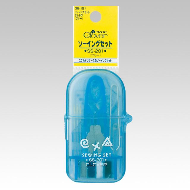 他サイト： クロバー 38-121 ソーイングセット SS-201 ブルー[38121キヨハラ] 返品種別Bの商品画像