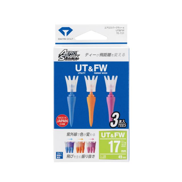 他サイト： ダイヤ TE-721 エアロスパークティー UT&FW 3本入DAIYA[TE721ダイヤ] 返品種別Aの商品画像