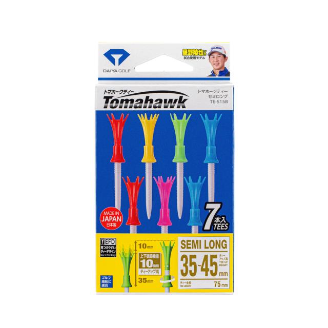 他サイト： ダイヤ TE-515B トマホークティー セミロング 7本入(カラー)DAIYA[TE515Bダイヤ] 返品種別Aの商品画像