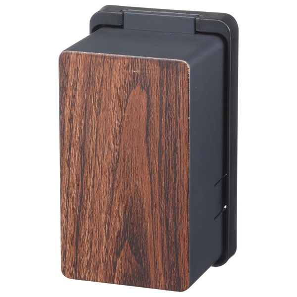 他サイト： 山崎実業 3412 コンセントガード ウッディ(ブラック)[03412ヤマジツ] 返品種別Aの商品画像