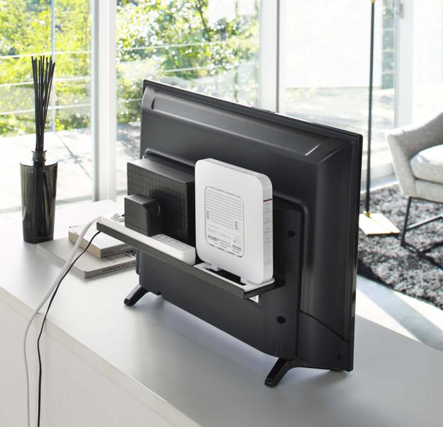 他サイト： 山崎実業 04885 テレビ裏ラック スマート ワイド40(ブラック)[04885ヤマジツ] 返品種別Aの商品画像