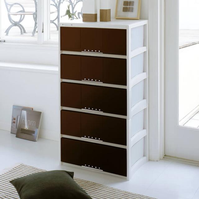 他サイト： 天馬 プロフィックス ルームケース 5段 幅60×奥行45×高さ115cm(ブラウン) L-6005ブラウン返品種別Aの商品画像