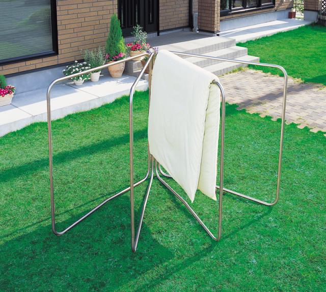 他サイト： アイリスオーヤマ ASF-4R オールステンレスふとん干し(直径245×高さ125cm)IRIS[ASF4Rアイリス] 返品種別の商品画像