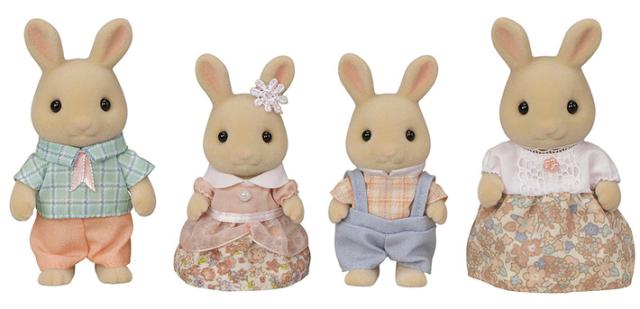 他サイト： エポック社 シルバニアファミリー みるくウサギファミリー【FS-47】シルバニアファミリー  返品種別Bの商品画像