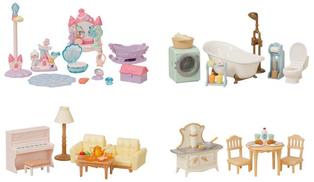 他サイト： エポック社 シルバニアファミリー 赤い屋根の大きなお家 デラックス家具セット【セ-213】シルバニアファミリー  返品種別Bの商品画像