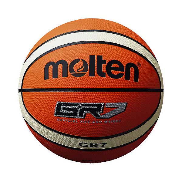 他サイト： モルテン BGR7-OI バスケットボール 7号球 (ゴム)Molten GR7 (オレンジ×アイボリー)[MTBGR7OI] の商品画像