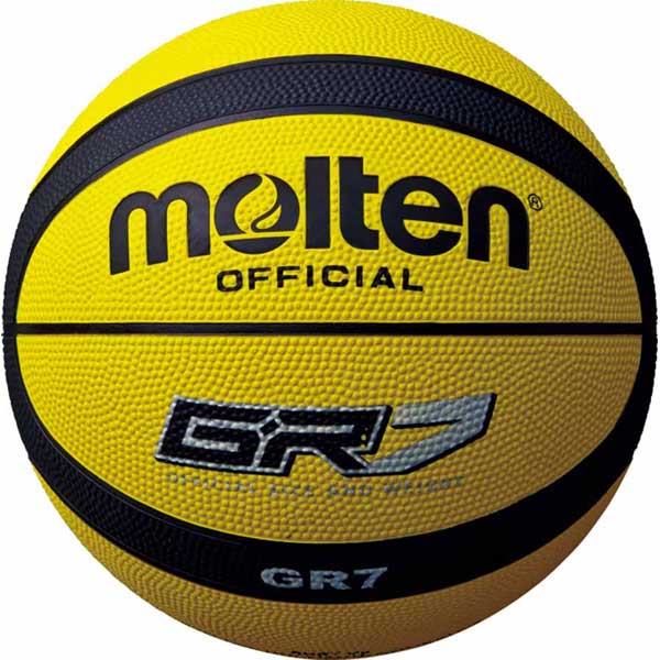 他サイト： モルテン BGR7-YK バスケットボール 7号球 (ゴム)Molten GR7 (イエロー×ブラック)[MTBGR7YK] 返の商品画像