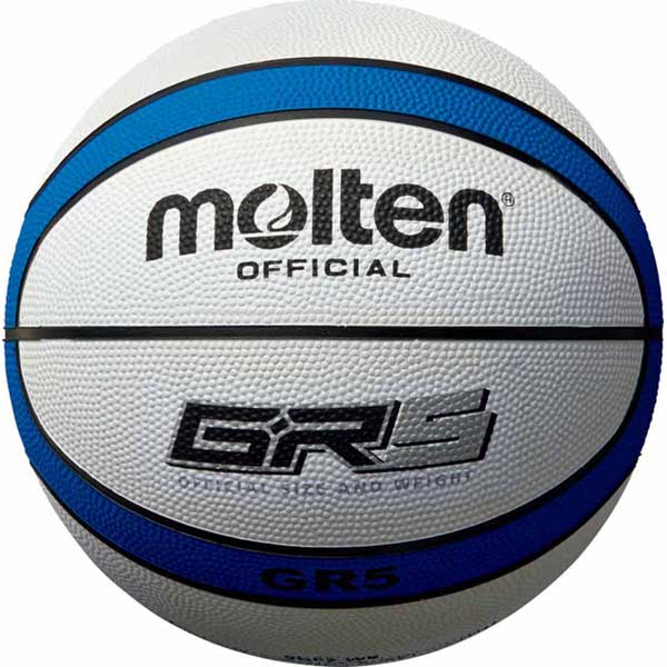 他サイト： モルテン BGR5-WB バスケットボール 5号球 (ゴム)Molten GR5 (ホワイト×ブルー)[MTBGR5WB] 返品の商品画像