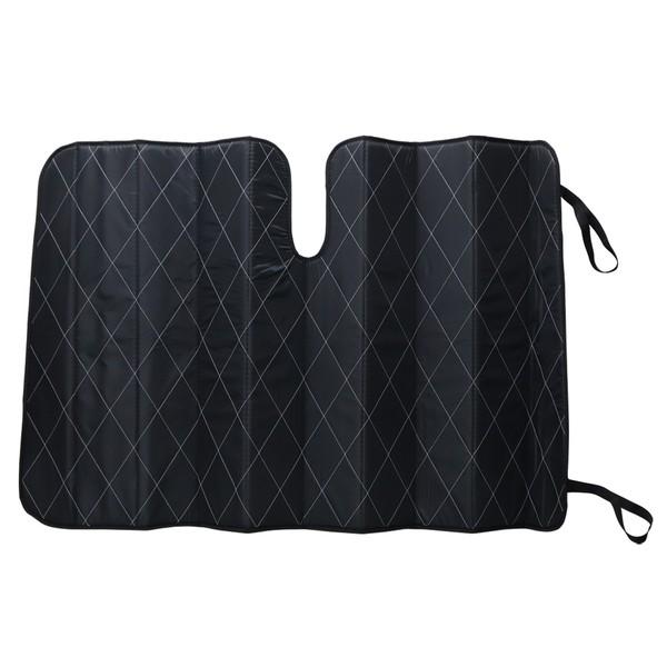 他サイト： 大自工業 PBK-52 フロントサンシェード キルトシェードDX 3層構造・消臭・抗菌 ブラック/シルバー・リバーシブルタイプ の商品画像