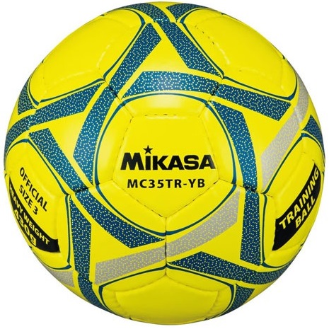 他サイト： ミカサ MC35TR-YB トレーニングボール 3号球(人工皮革)MIKASA サッカートレーニングボール(イエロー/ブルー)[の商品画像