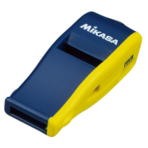 他サイト： ミカサ BEAT-NBY バレーボール用ホイッスル(ネイビー/イエロー)MIKASA ビートマスター 「コルクなし」タイプ[BEの商品画像