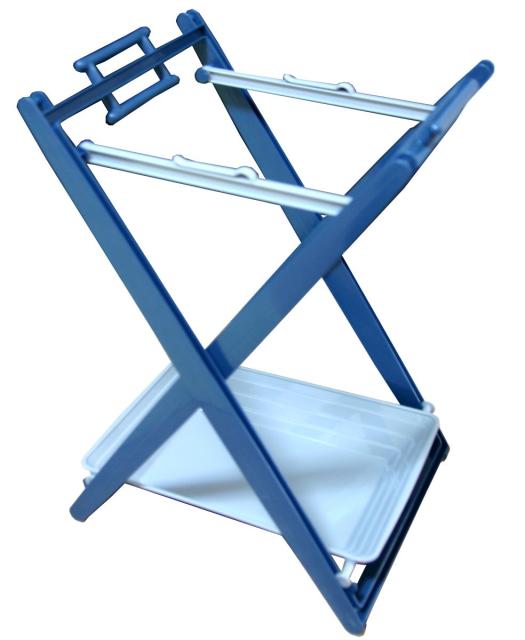 他サイト： 平和工業 HK-ECST-BL エコロスタンド1段(ブルー)コンビニ、スーパーの袋をリサイクル  汁漏れ防止トレーつき[HKECの商品画像