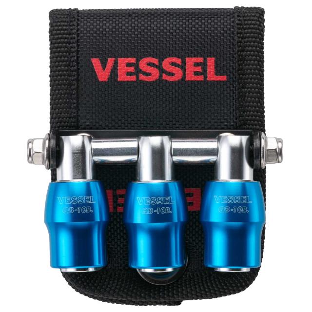 他サイト： ベッセル QB-10B3B クイックキャッチャー3連ホルダー ブルーVESSEL[QB10B3B] 返品種別Bの商品画像