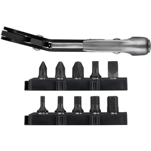 他サイト： ベッセル TD-25B ファインミニラチェット ベンド(ビット10本付)VESSEL[TD25Bベツセル] 返品種別Bの商品画像