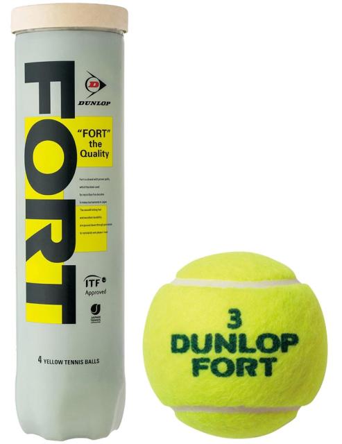 他サイト： ダンロップ DFCPFYLPT4 硬式テニスボール DUNLOP FORT(ダンロップ フォート) 4球入りボトル[DUNDFCの商品画像