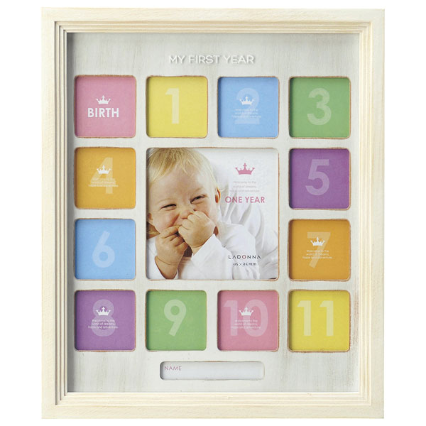 他サイト： ラドンナ LB18-130-WH ラドンナ 12ヵ月ベビーフレーム ミニサイズ×13 (ホワイト/天然木)[LB18130WH]の商品画像