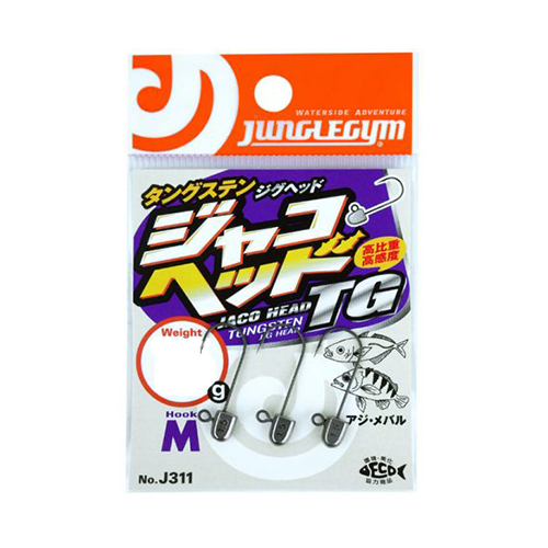 他サイト： ジャングルジム J311_3.0 ジャコヘッドTG Mサイズ #6 3.0g(3本入)JACOHEADTG ジグへッド[J311の商品画像