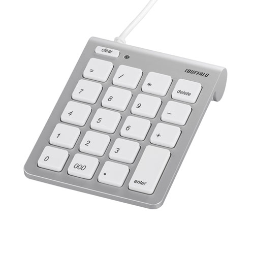 他サイト： バッファロー BSTK08MSV Mac専用 テンキーボード(シルバー)[BSTK08MSV] 返品種別Aの商品画像