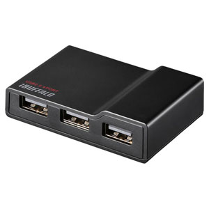 他サイト： バッファロー BSH4A11BK USB2.0 TV/PC対応セルフパワー 4ポートハブ(ブラック)[BSH4A11BK] 返品の商品画像