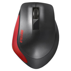 他サイト： バッファロー BSMBW300MRD 2.4Ghzワイヤレスマウス BlueLED光学式/静音/3ボタン Mサイズ(レッド)Prの商品画像