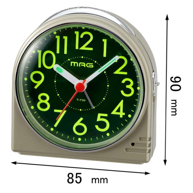 他サイト： ノア精密 目覚まし時計NOA MAG 目覚まし時計 蛍(ホタル) T-730 CGM-Z[T730CGMZ] 返品種別Aの商品画像