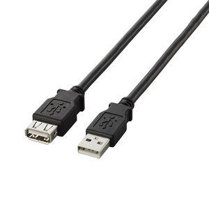 他サイト： エレコム U2C-E20BK USB2.0延長ケーブル A-Aメスタイプ ノーマル 2m(ブラック)[U2CE20BK] 返品種の商品画像